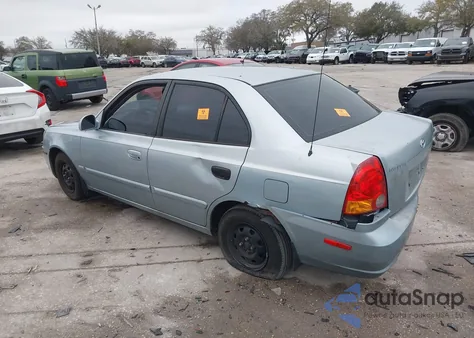 2003 Hyundai Accent Gl из США, поврежденный, VIN KMHCG45C93U496234